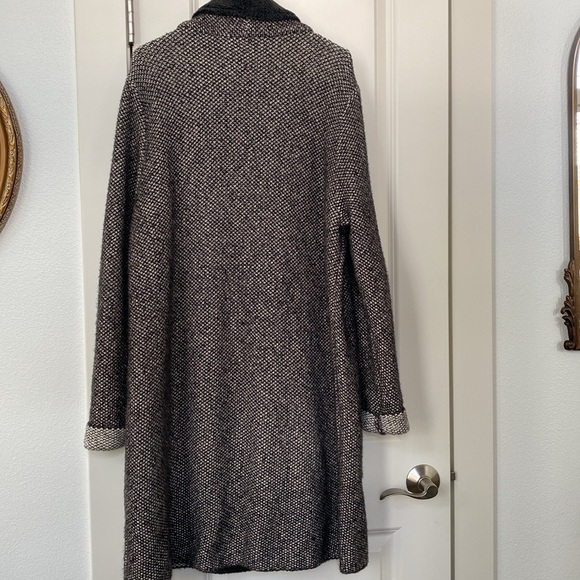 J. JILL Grey Soft Tweed Knit Button Front Oversized Cardigan Size Large - Picture 2 of 9